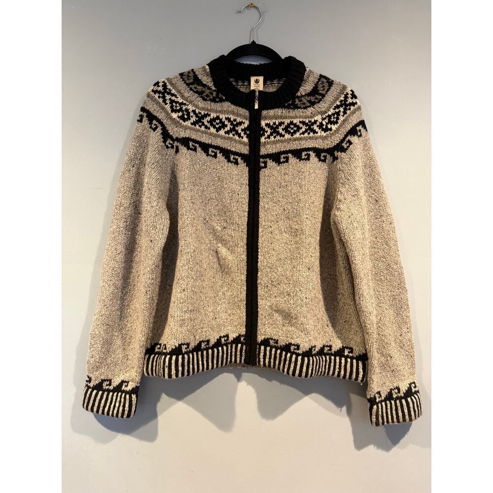 Sierra Club Fair Isle Wool Blend Zip Sweater – Size XL – NWT